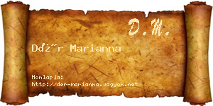 Dér Marianna névjegykártya