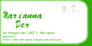 marianna der business card